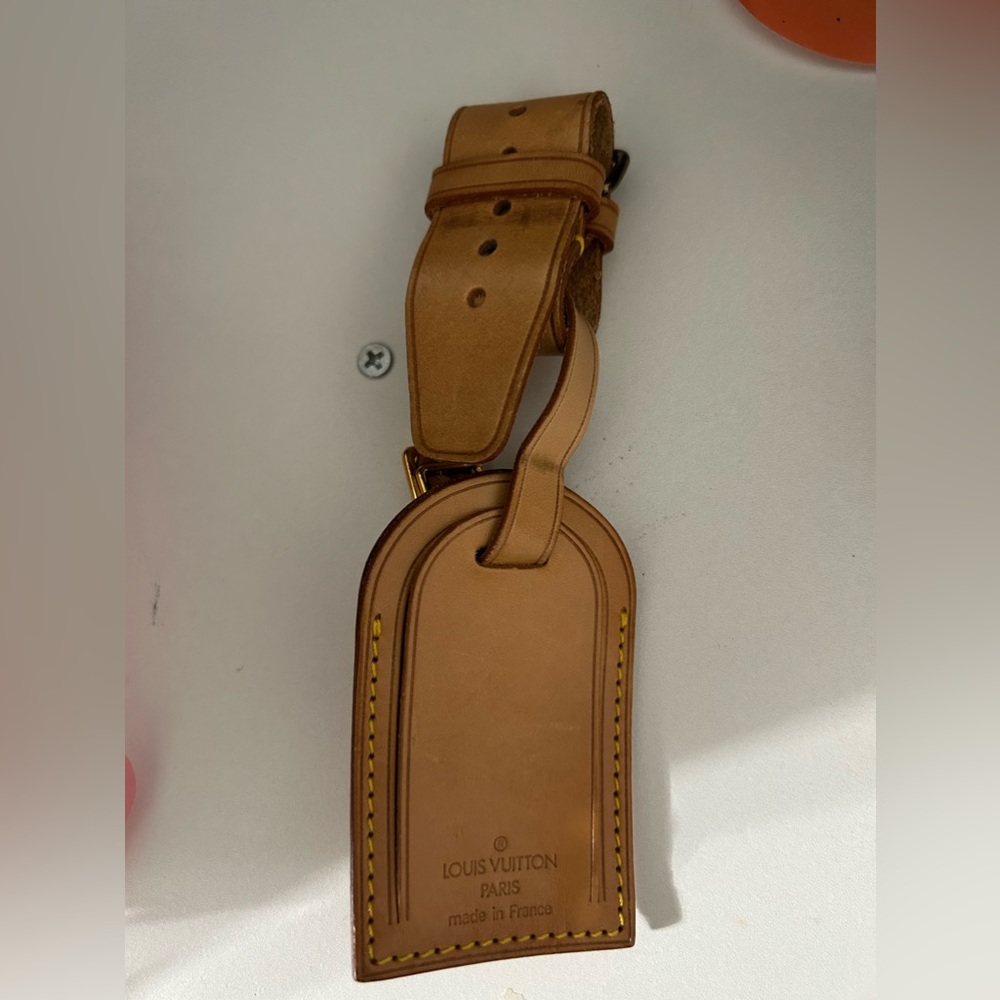 Louis Vuitton Vachetta leather luggage tag France